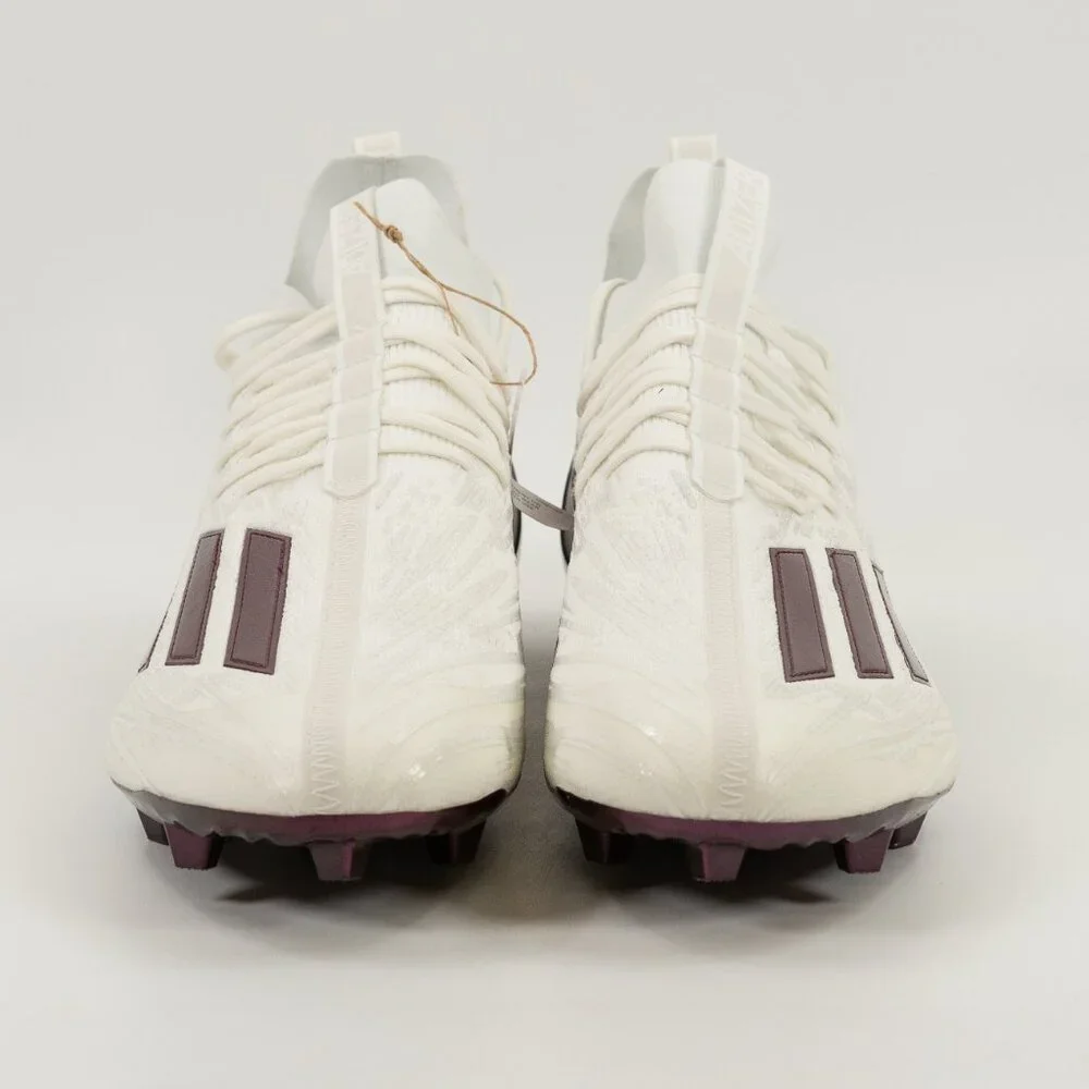 Adidas Adizero Primeknit 'White Maroon' HP8741 Football Cleats size 15